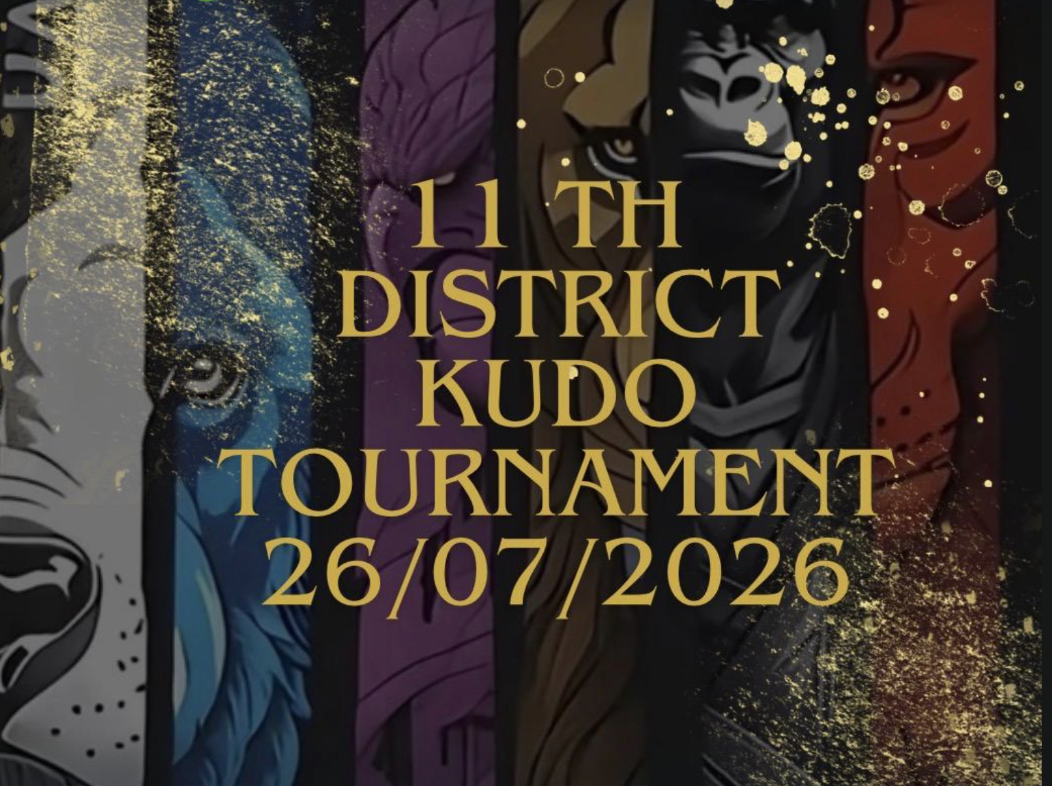 11th District Kudo Tournament poster — 26 July 2026 at KTC Jabalpur